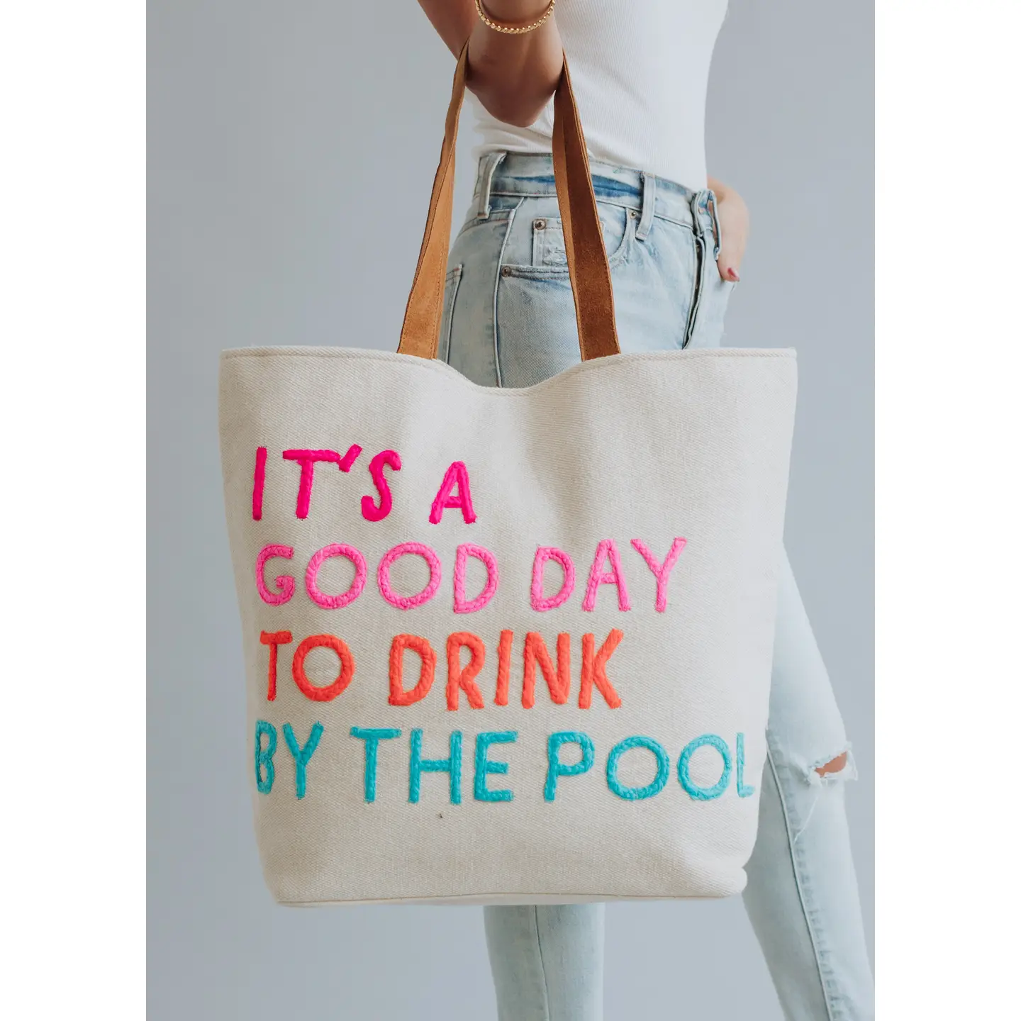 Cream Drink By The Pool Tote - Image 2