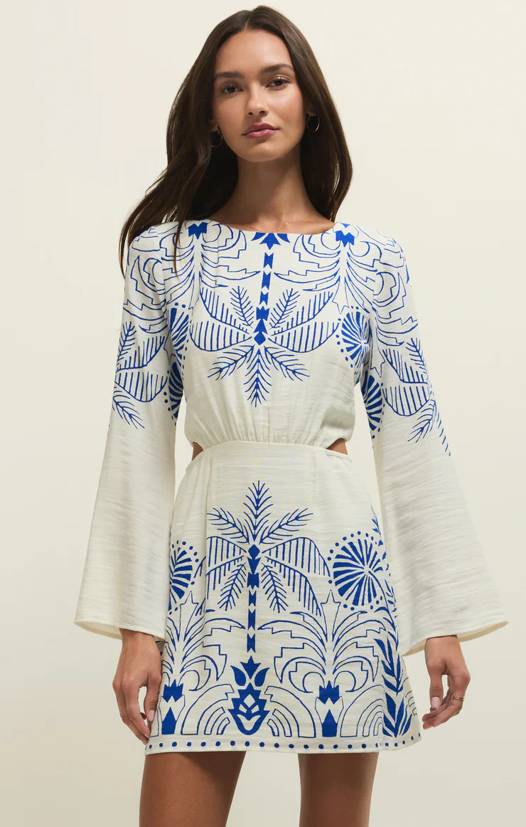 TAHINA PALM MINI DRESS